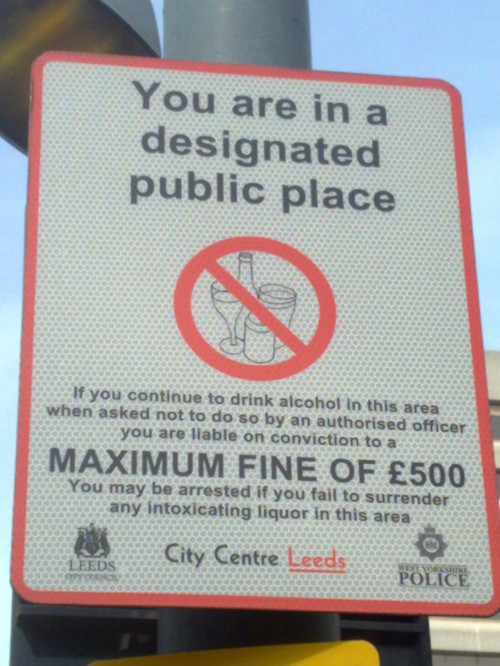 Designated Public Place Order.
