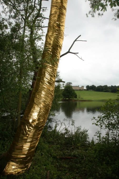 Going for gold. Kate Davis contribution to birthday exhibition at Harewood. (c) Simon Warner