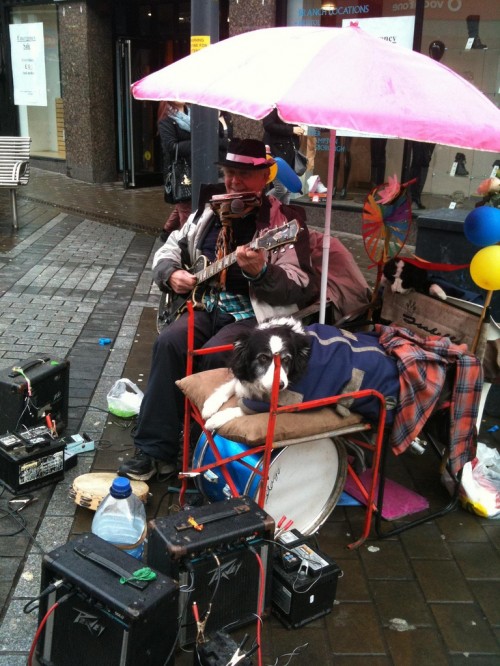 One man band and his dog