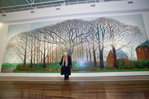 David Hockney at York Art Gallery 2011. Phot Gareth Buddo