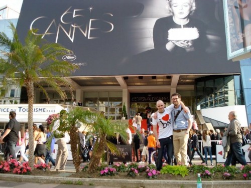 Martin Bushby (l) and Stephen Milnes (r) at Cannes