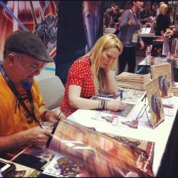 Signing with Elephantmen's Richard Starkings at the Image Comics booth at the Emerald City Comic Con