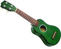 Green ukulele from Music Room