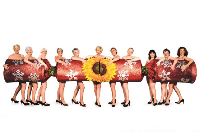 Original Calendar Girls with the cast of The Girls. Photographer Matt Crockett resized