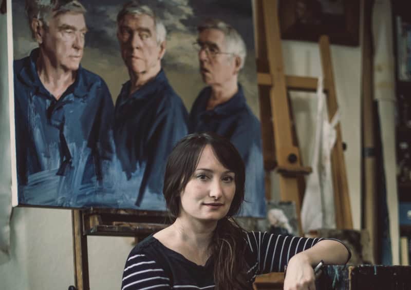 Artist, Isobel Peachey in her studio (Photo: Daniel Lewis)