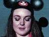Lydia Cottrell in a Mickey Mouse hat