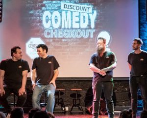 Discount Comedy Checkout onstage